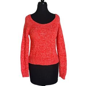American Eagle Red Knit Y2K Sweater Medium